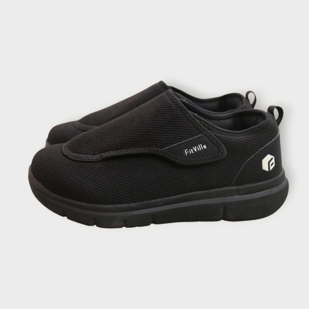 FitVille Men's EasyTop Wings Diabetic Shoes V2 Size US 9.5 EEW Foot Pain Relief